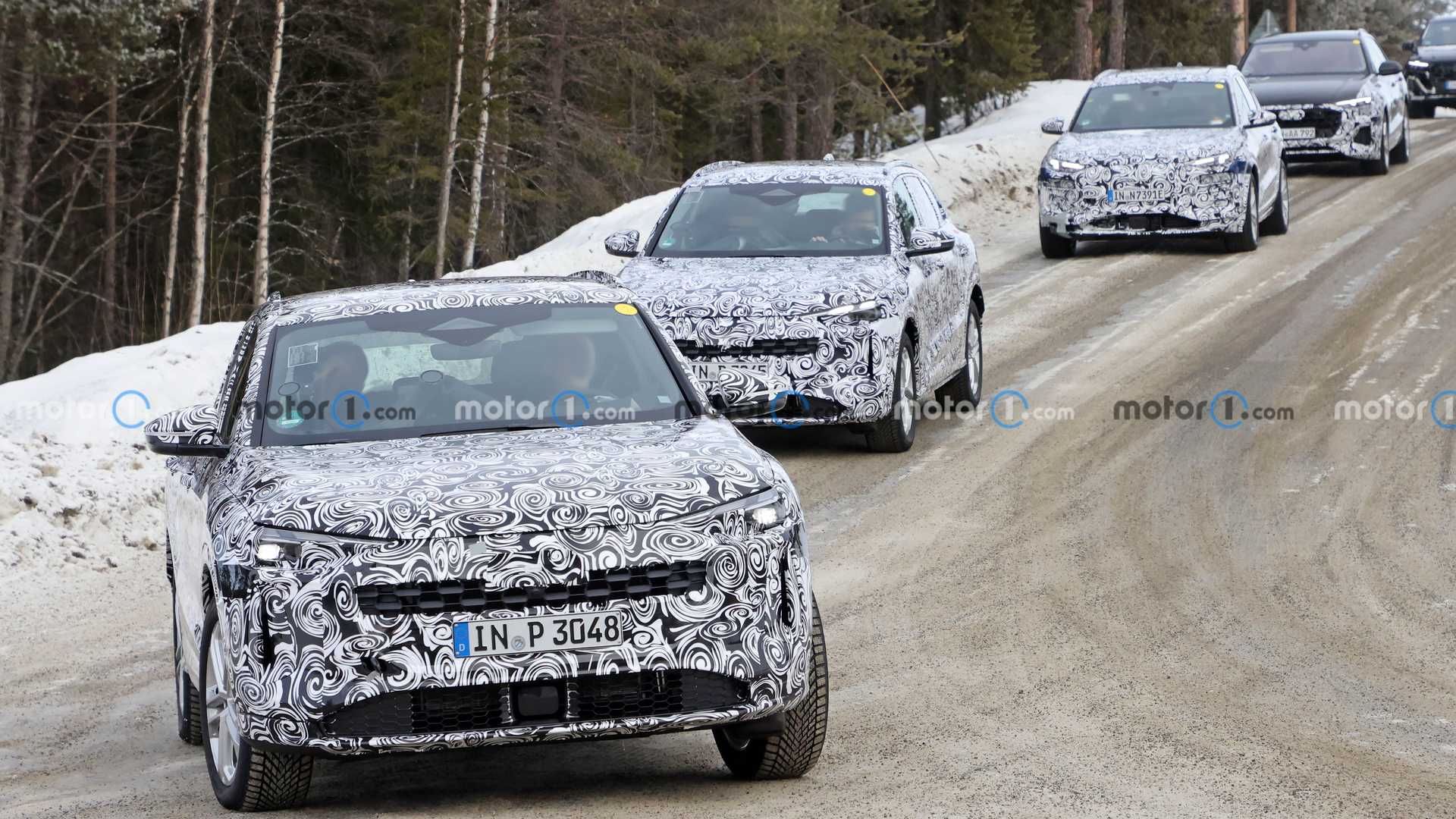 Audi Q5 2024 года демонстрирует больше деталей производства на последних шпионских снимках